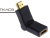 Adaptador HDMI TAIKA de Hembra a Macho, con ángulo ajustable 0-180º 1.4V 3D 4K