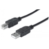 CABLE MANHATTAN  USB V2.0 A-B  1.8M, NEGRO, BLISTER