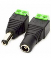 Juego de Conectores Adaptadores Plug y Jack Invertido con Tornillo para Cable (Hembra y Macho)