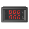 Medidor de Voltaje 3.5-30VDC 10 Amperes  DC Display Rojo