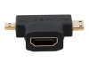 Adaptador de Jack HDMI a Plug MicroHDMI y Plug MiniHDMI