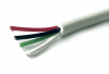 Cable de Cobre 4x24AWG OD:3.5mm, Forro PVC blanco