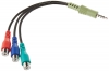 Cable de Video de 3.5mm a 3 Jack RCA RGB Componente YPbPr