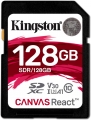 Memoria SD Kingston Canvas React 128GB 4K UHD 100MB/s