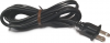 Cable de Corriente 2x18AWG, UL 60º 300V, con Clavija, 1.3m, Negro
