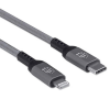 Cable de datos Lightning a USB-C 1m, Gris, Certificación MFI