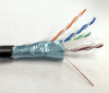 Cable UTP Cobre Cat6+ 23AWG, Exterior, Blindado tipo FTP para Climas Exremos, UL, Negro