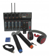 Kit Mezcladora Soundtrack con Interfaz USB para PC, 7 Canales y 2 Micrófonos Inalámbricos