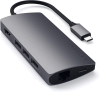 Adaptador USB C Multi Puertos V2 – 4K HDMI (60Hz), Gigabit Ethernet, Carga USB C, Lectores de Tarjetas SD/Micro, USB 3.0, Gris Espacial