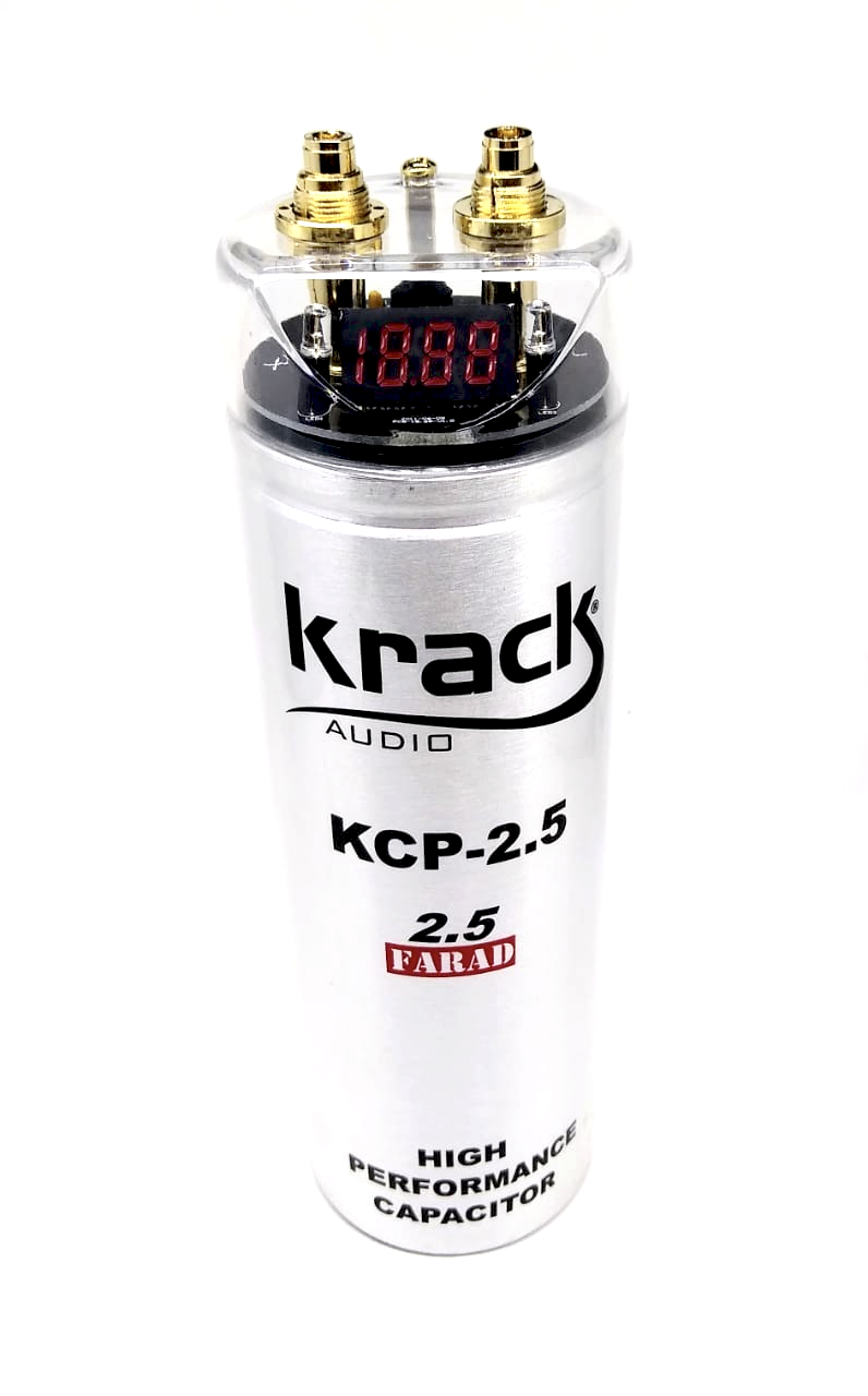 resistirse átomo Previsión KRACK KCP-2.5 Capacitor para Car Audio y Bajeo Profundo 12V 2.5 Faradios,  Krack Audio