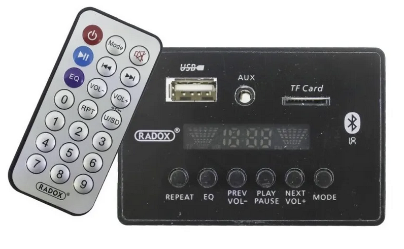 RADOX 870-285 Módulo Reproductor MP3 con Bluetooth 12V 7.5x5x4cm