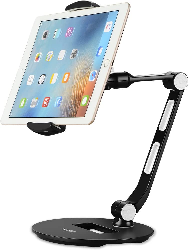 KRACK YF218DB Soporte de mesa para Tablet, con Brazo Articulado, con Base  Plana