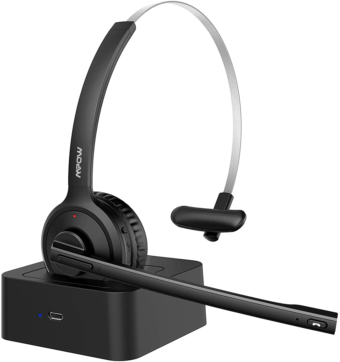 Mpow-auriculares inalámbricos Pro para oficina, cascos con Bluetooth 5,0  mejorados, transparentes, con micrófono giratorio