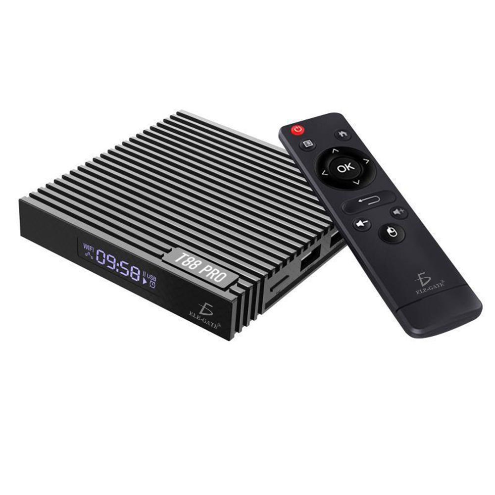 Ele-Gate T88PRO Caja Smart TV Box Andorid 9.0 4K UHD, RAM 2GB y 16GB  Almacenamiento