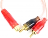 Cable de Audio Krack de 1 Jack RCA a 2 Plugs RCA, Libre de Oxígeno - 15cm