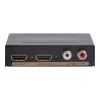 Divisor HDMI 1x2 puertos con Extractor de Audio Análogo/Digital