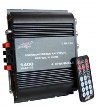 Amplificador RADOX 4Ch 4-16Ohms USB/Aux/SD/FM