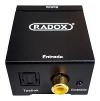 Convertidor de Audio Óptico/Digital a Análogo (TosLink/Coax - RCA) RADOX