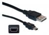 Cable Mini USB - USB Radox 1.8m Negro Reforzado