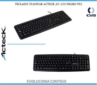 TECLADO STANDAR ACTECK AT-220 NEGRO PS2