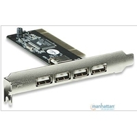 TARJETA USB MANHATTAN PCI VERSION 2.0, 4 PUERTOS