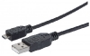 CABLE USB 2.0 TIPO A - MICRO USB, 0.5 MTS NEGRO P/DISPOSITIVOS MOVILES