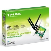 TARJETA DE RED PCI EXPRESS INALAMBRICA TP-LINK WIRELESS BANDA DUAL N 450MBPS 802.11A/B/G/N2.4 Y 5 GH
