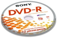 DVD-R VIRGEN SONY 4.7GB 16X GRABABLE C/10 PIEZAS BULK