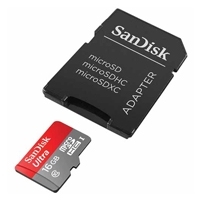 MEMORIA SANDISK 16GB MICRO SDHC ULTRA 48MB/S CLASE 10 C/ADAPTADOR