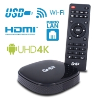 GHIA SMART TV BOX GAC-003/QUAD/1GB/8GB/LAN/WIFI/HDMI/AV/CR/NEGRO
