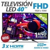 TELEVISION LED GHIA 40 SERIE 1500, GDE240FX5, FHD 1080P, 3 HDMI, 1 USB, (VGA/PC), 60 HZ