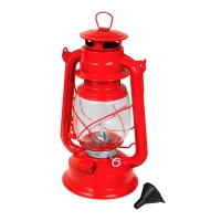Lámpara de petróleo, color rojo, 12"