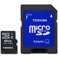 MEMORIA TOSHIBA MICRO SD 16GB CLASE 4 C/ADAPTADOR