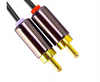 Cable de 2 Plugs a 2 Plugs RCA, Blindado, Oro 24K OFC Hi-Fi 3.6m