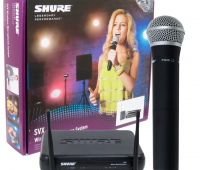 Sistema Inalámbrico UHF Shure con Un Micrófono de Mano PG58 Vocal Serie SVX