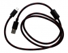 Cable MicroUSB - USB Radox con Filtro EMI Uso Rudo 90cm Negro/Rojo