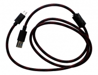 Cable MicroUSB - USB Radox con Filtro EMI Uso Rudo 90cm Negro/Rojo