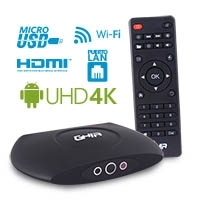 GHIA SMART TV BOX GAC-009/QUAD/1GB/8GB/LAN/WIFI/HDMI/AV/CR/SPDIF/NEGRO