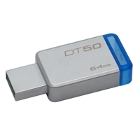 MEMORIA KINGSTON 64GB USB 3.0 DATATRAVELER 50 AZUL