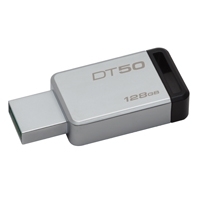 MEMORIA KINGSTON 128GB USB 3.0 DATATRAVELER 50 NEGRO