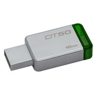 MEMORIA KINGSTON 16GB USB 3.0 DATATRAVELER 50 VERDE