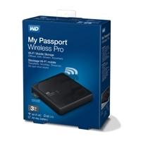 DD EXT PORTATIL 3TB WD MY PASSPORT WIRELESS PRO NEGRO 2.5 USB 3.0/RANURA SD 3.0/CONTRASEÑA/WIN-MAC