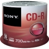 DISCO CD-R SONY 700 MB, 80 MINUTOS, CON 50 PIEZAS