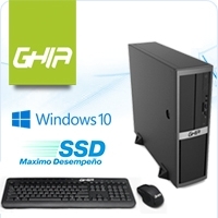 GHIA COMPAGNO SLIM / INTEL PENTIUM G4400 DUAL CORE 3.30 GHZ / 4 GB / SSD 32 GB / SFF-N / WINDOWS 10 PRO