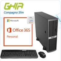 GHIA COMPAGNOSLIM/INTEL PENTIUM G4400 DUAL CORE 3.30 GHZ/4 GB/SSD 32 GB/1TB ONEDRIVE UN AÑO/SFF-N/WI