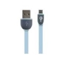 CABLE MICRO USB EASY LINE BY PERFECT CHOICE CABLE PLANO  DE CARGA Y DATOS GRIS / AZUL