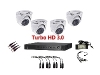 KIT DE CCTV GVS SECURITY TURBO 3.0/ DVR 4 CH / 4 CMARAS DOMO 3MP CON LENTE DE 2.8MM / NO INCLUYE DISCO DURO