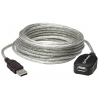 CABLE EXTENSION MANHATTAN  ACTIVA USB DE ALTA VELOCIDAD 2.0 ENCADENABLE, A MACHO / A HEMBRA, 5 M