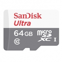 MEMORIA SANDISK 64GB MICRO SDXC ULTRA 48MB/S CLASE 10 C/ADAPTADOR