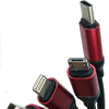 Cable para carga de USB a MicroUSB, USB Tipo C y Lightning (iPhone)